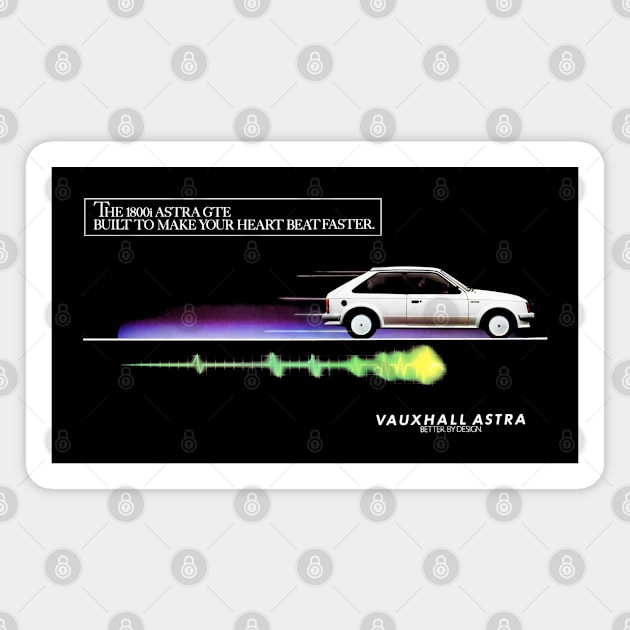 VAUXHALL ASTRA GTE - advert Magnet by Throwback Motors